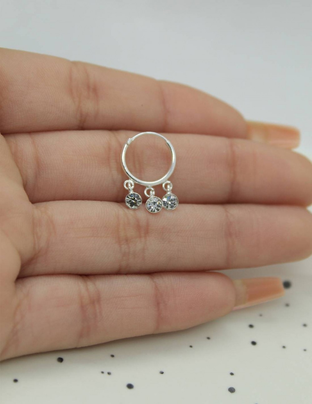 Aros de Plata 925 con Tres... 2