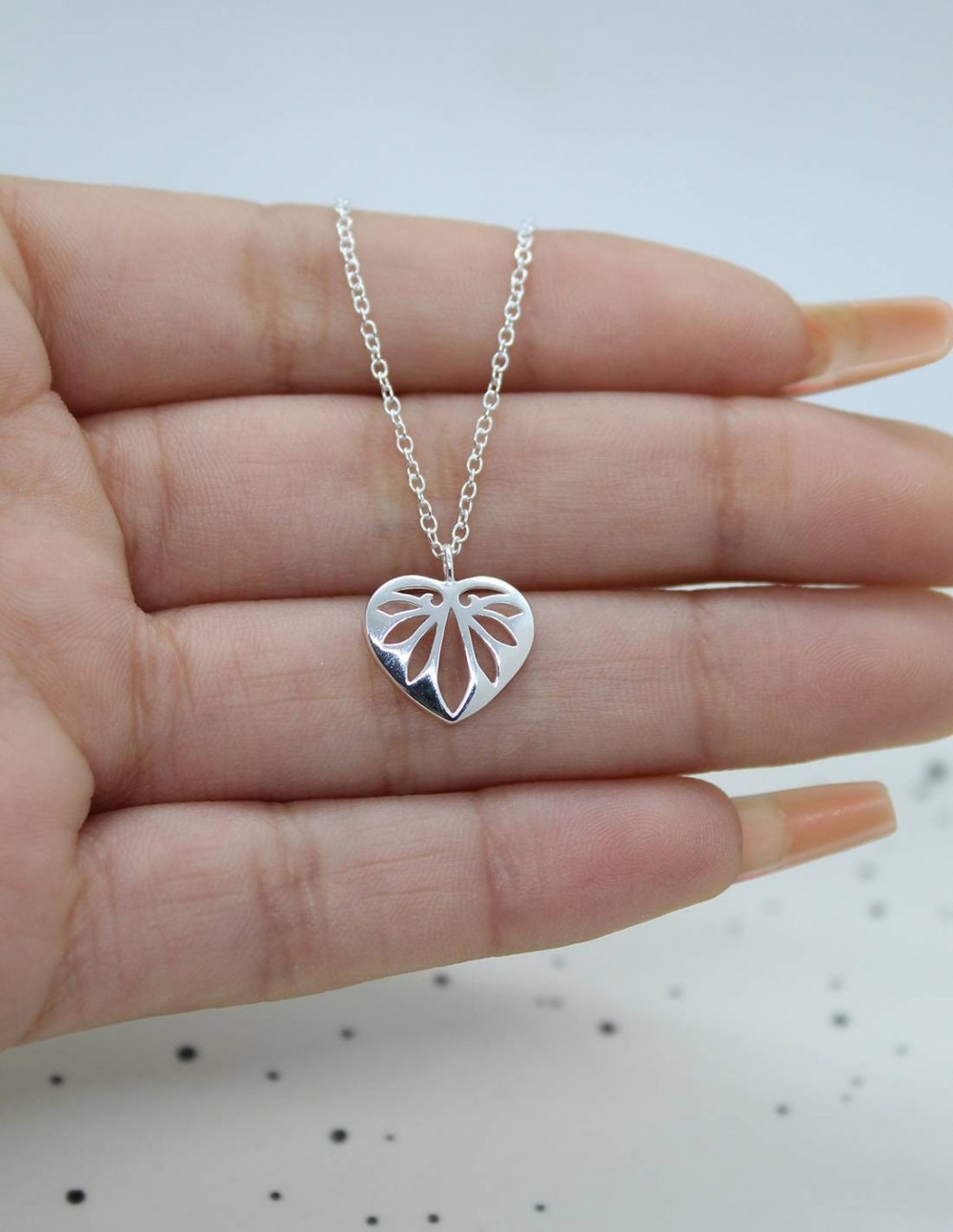 Collar de Plata de Corazon 2