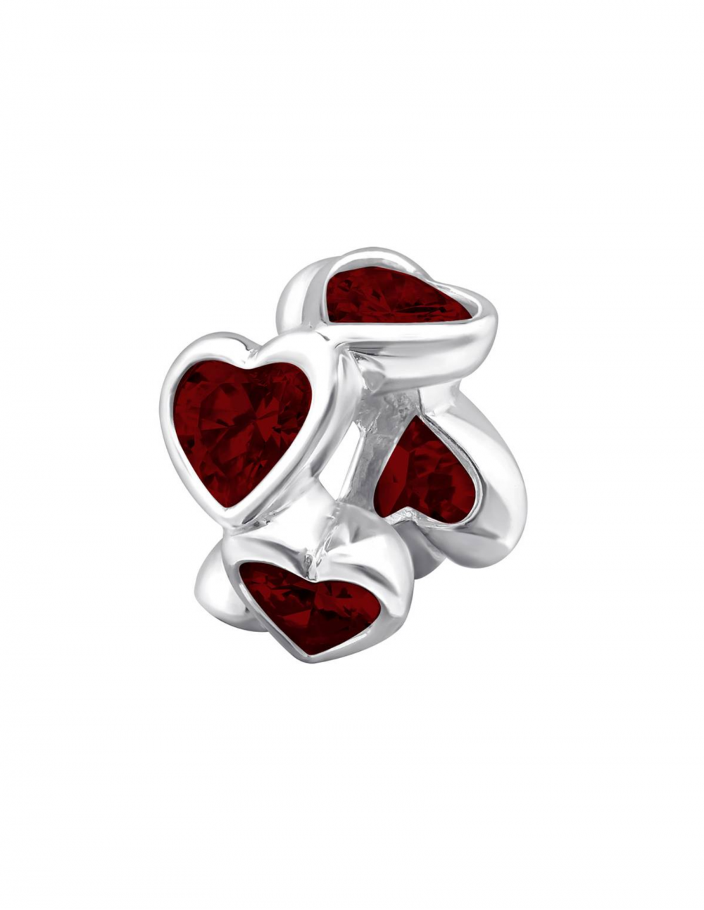 Charm de Plata de Corazones