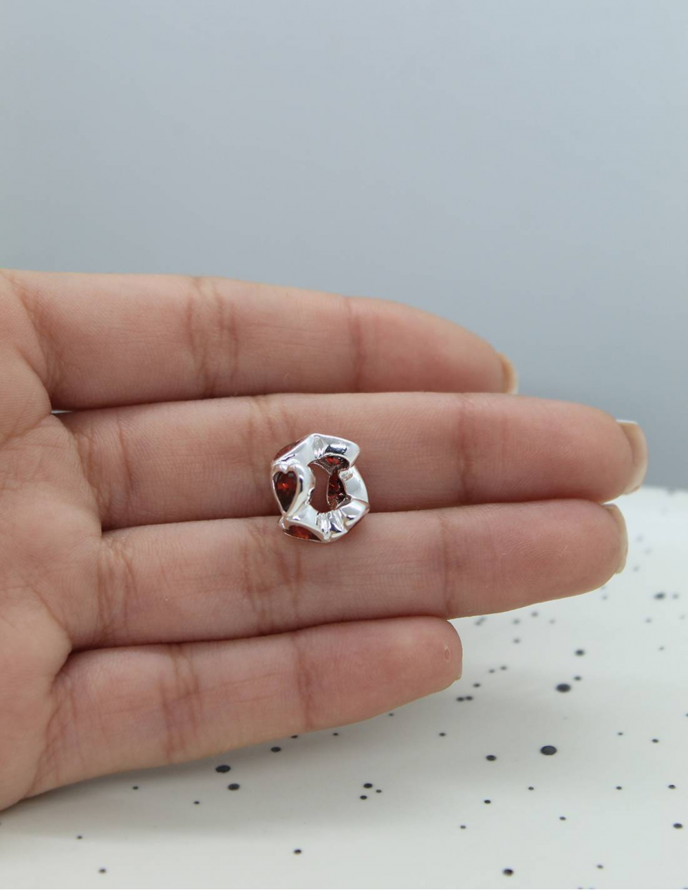 Charm de Plata de Corazones 2