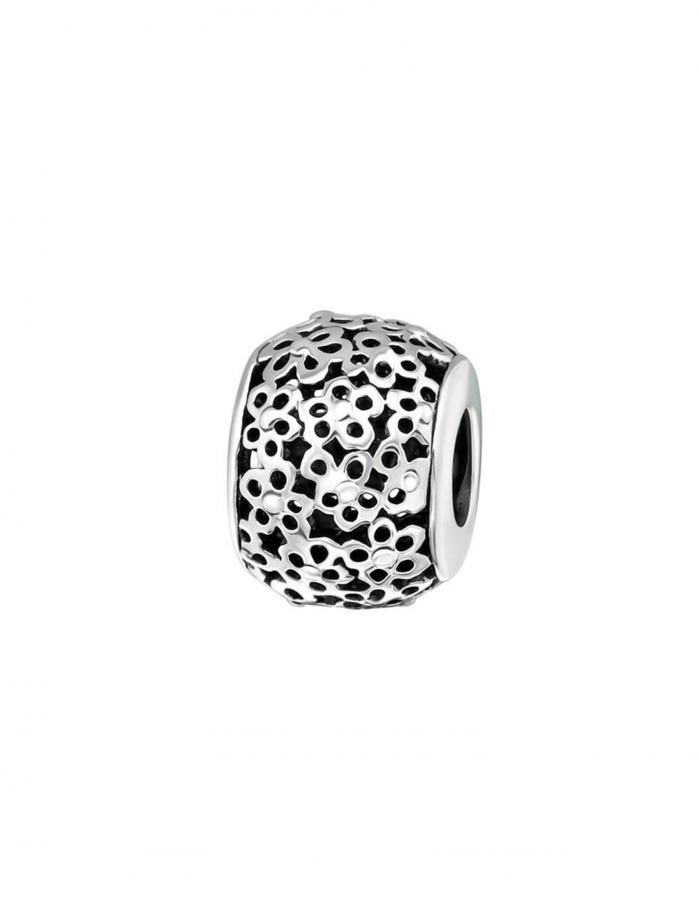 Charm de Plata con Flores