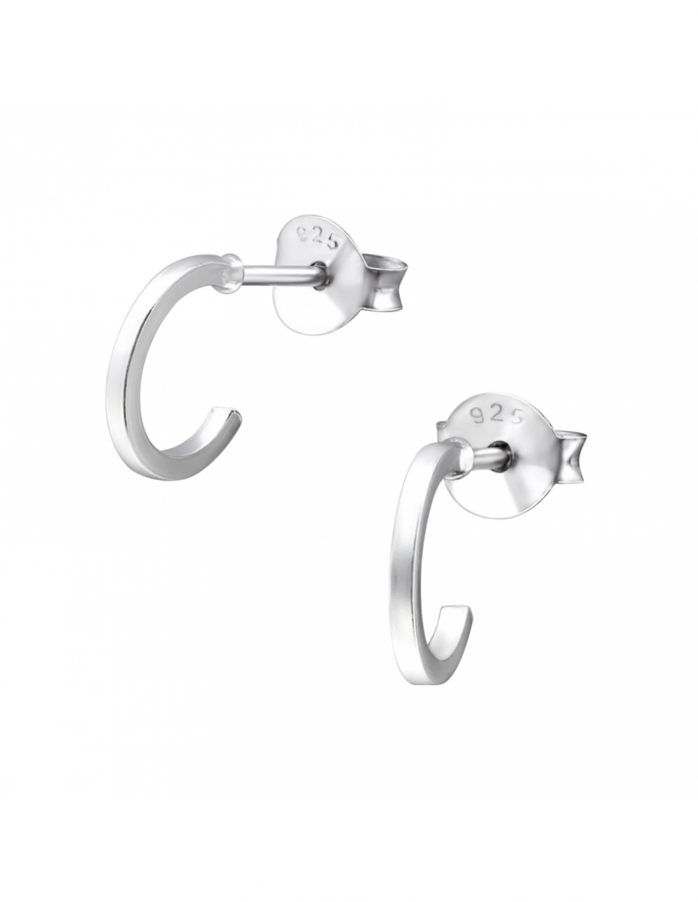 Semi argolla de plata 9mm