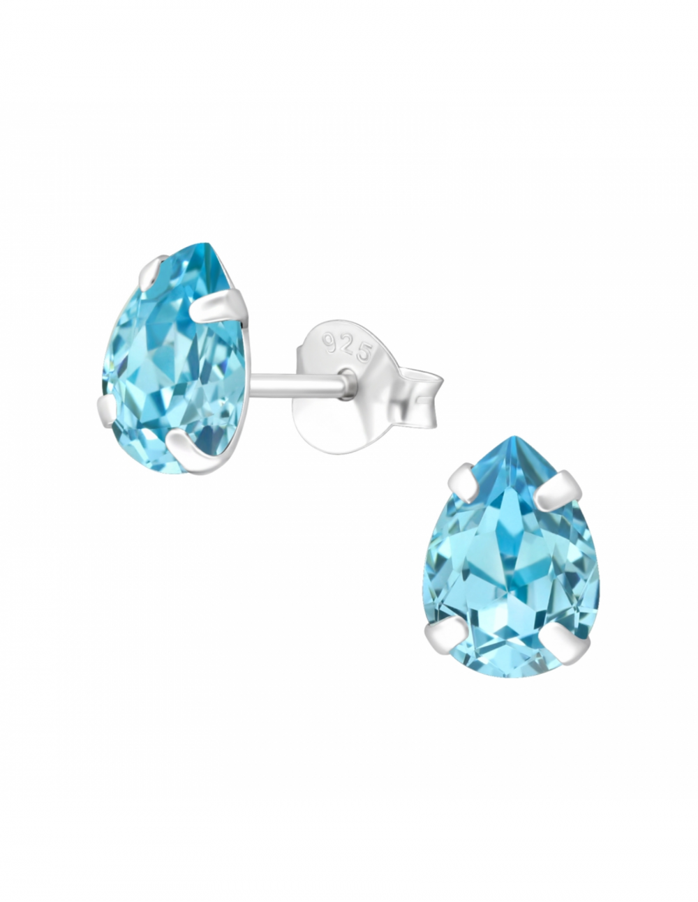 Aros de plata con cristales...