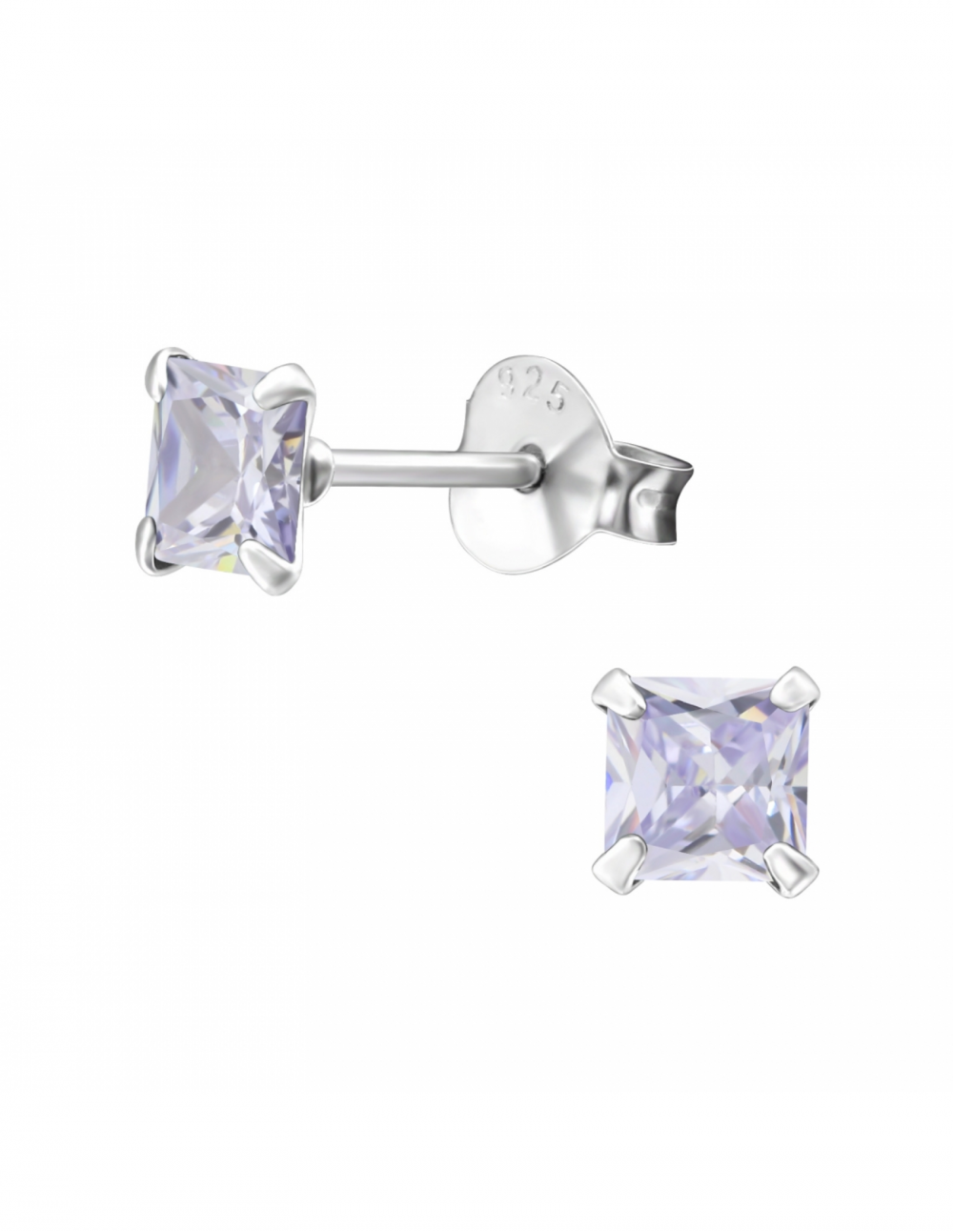 Aros de plata con cristal...