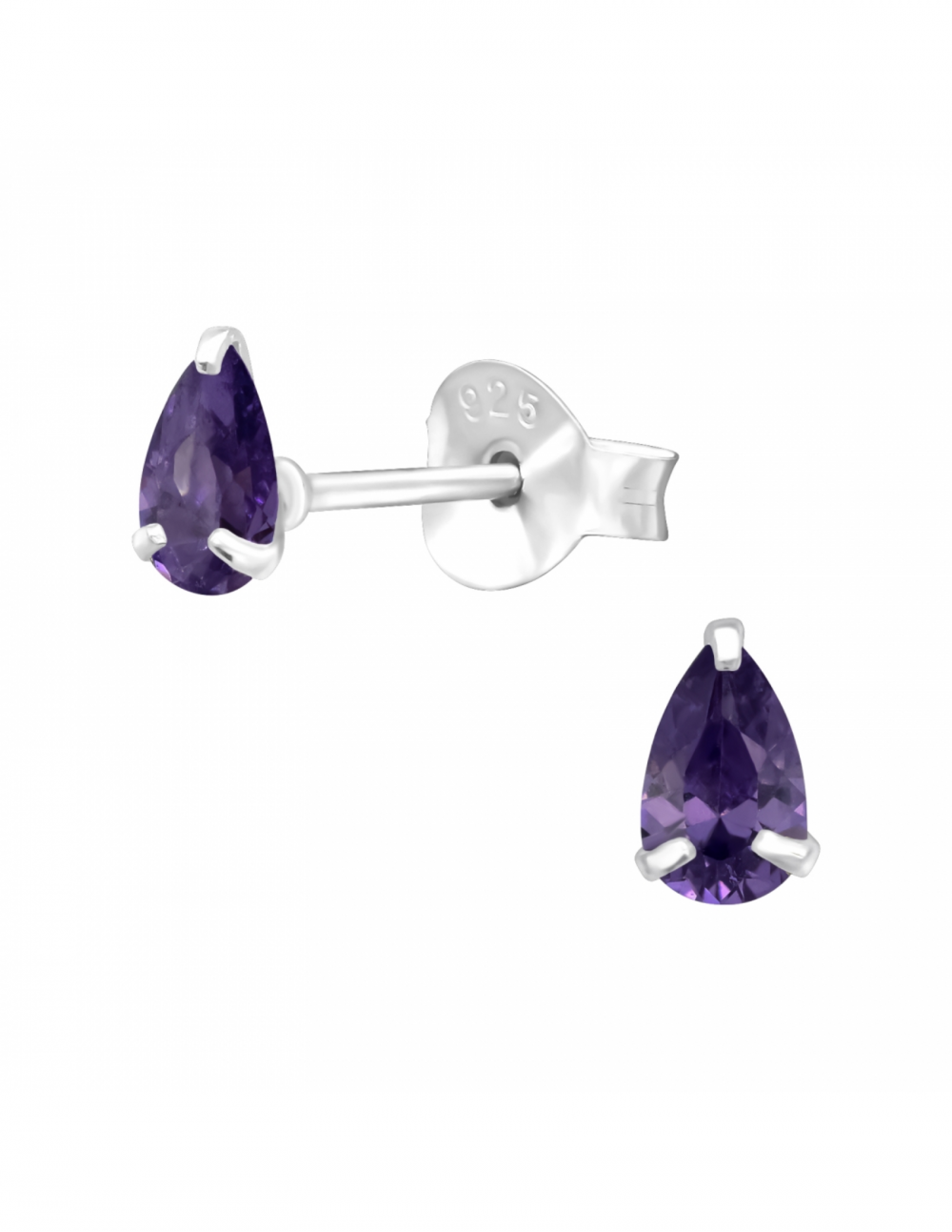 Aros de plata con circon...