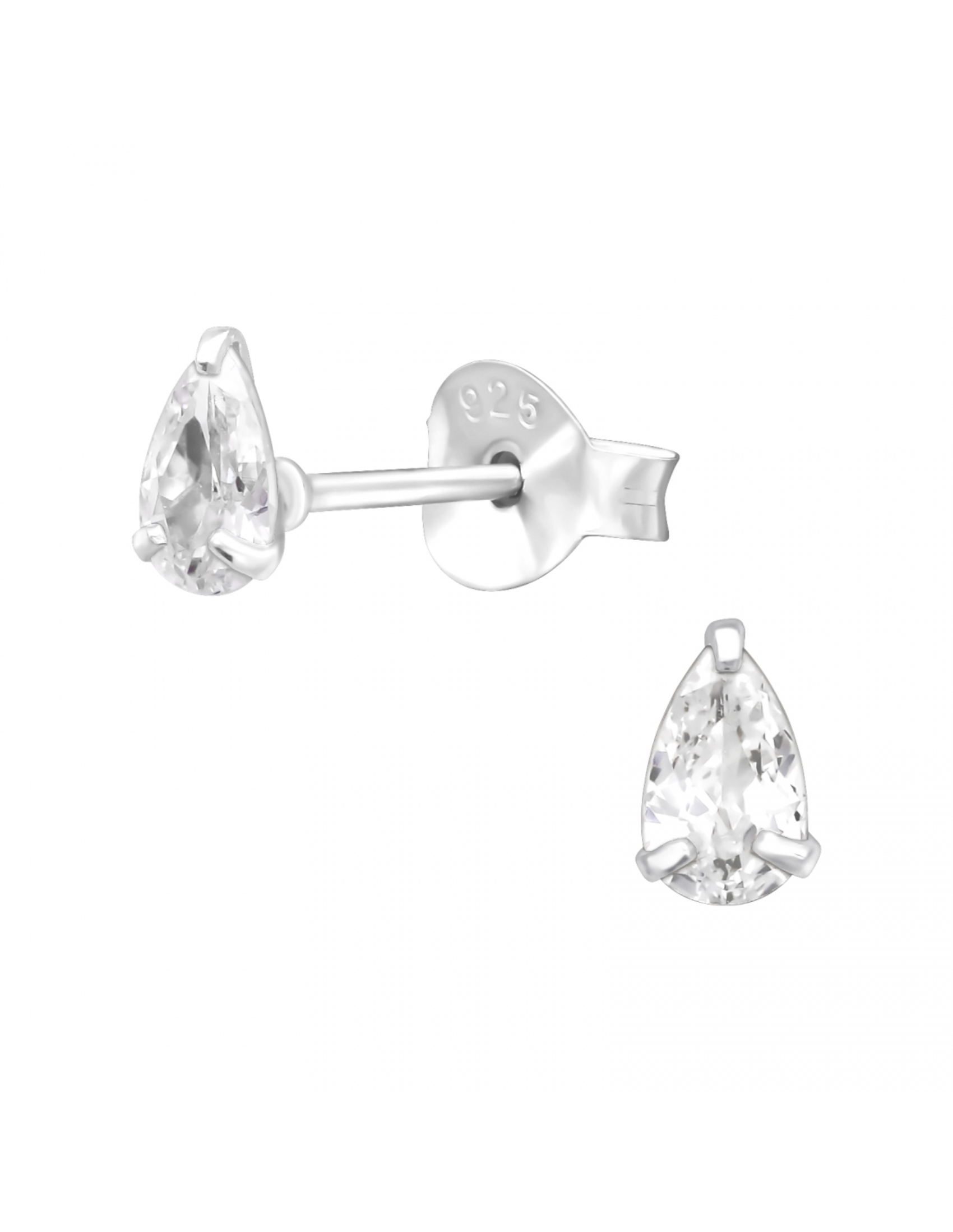 Aros de plata con circon 5mm Aros de plata con circon 5mm