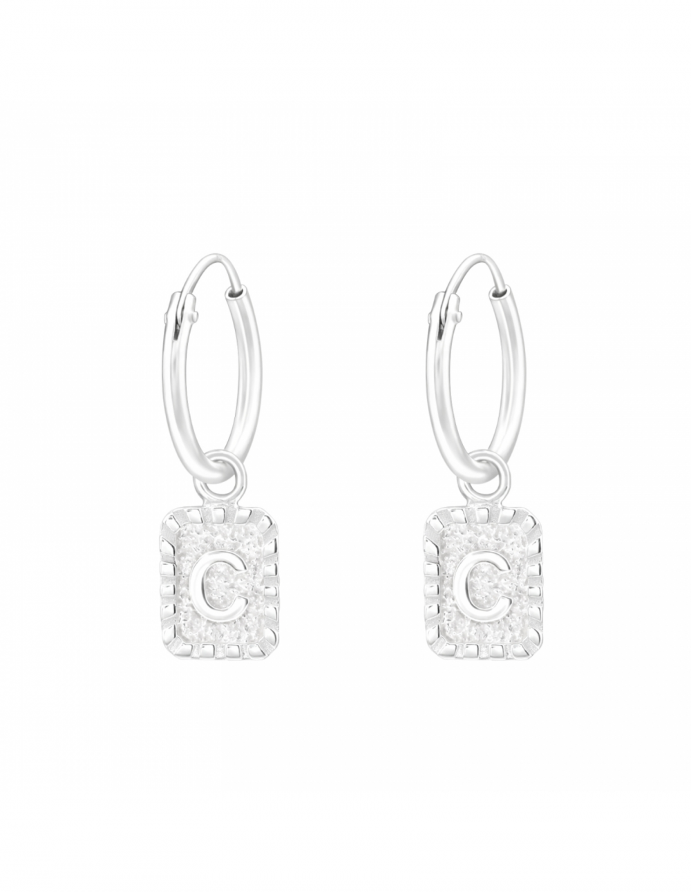 Argollas de plata de letra...