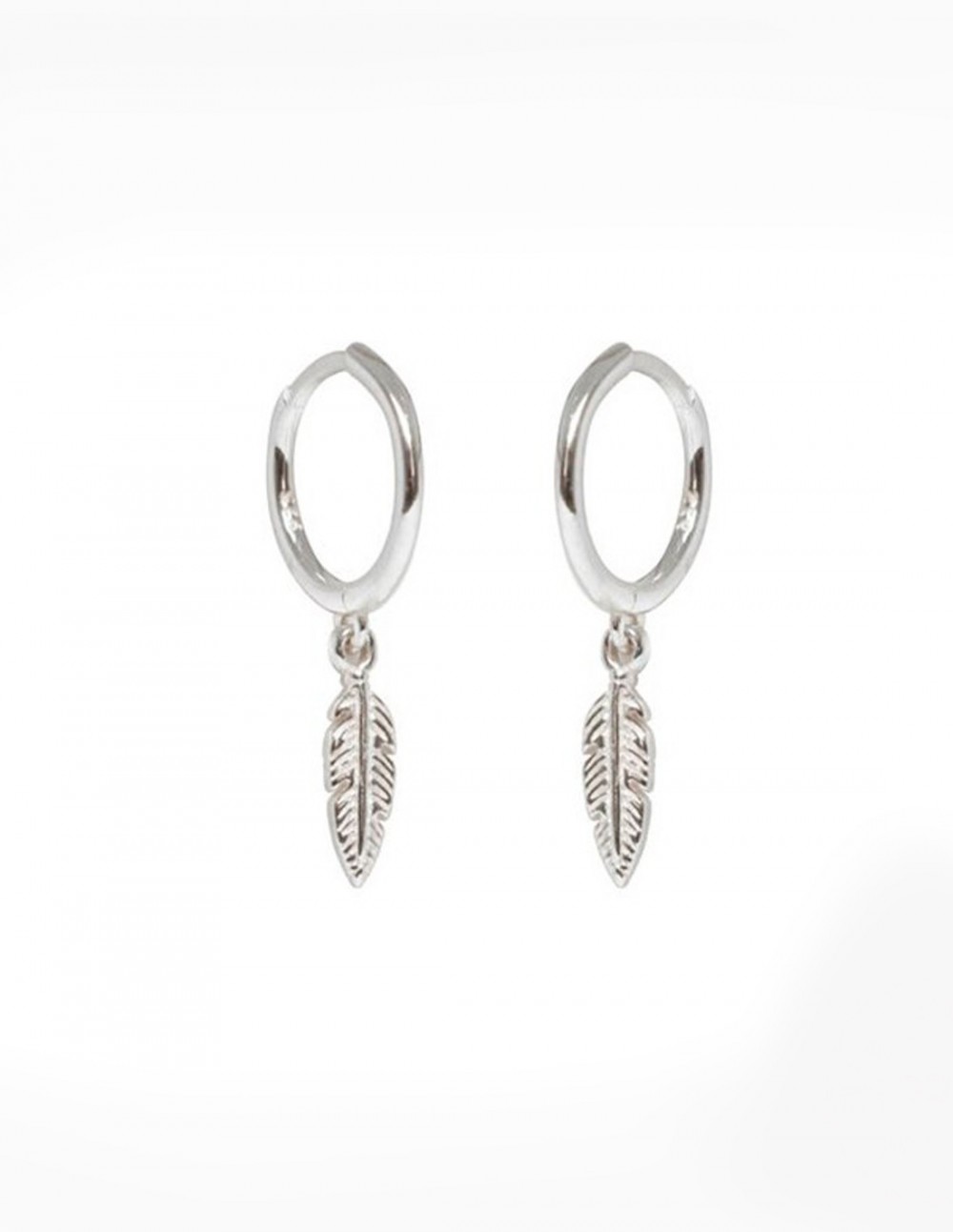 Aros de Pluma de plata 27mm