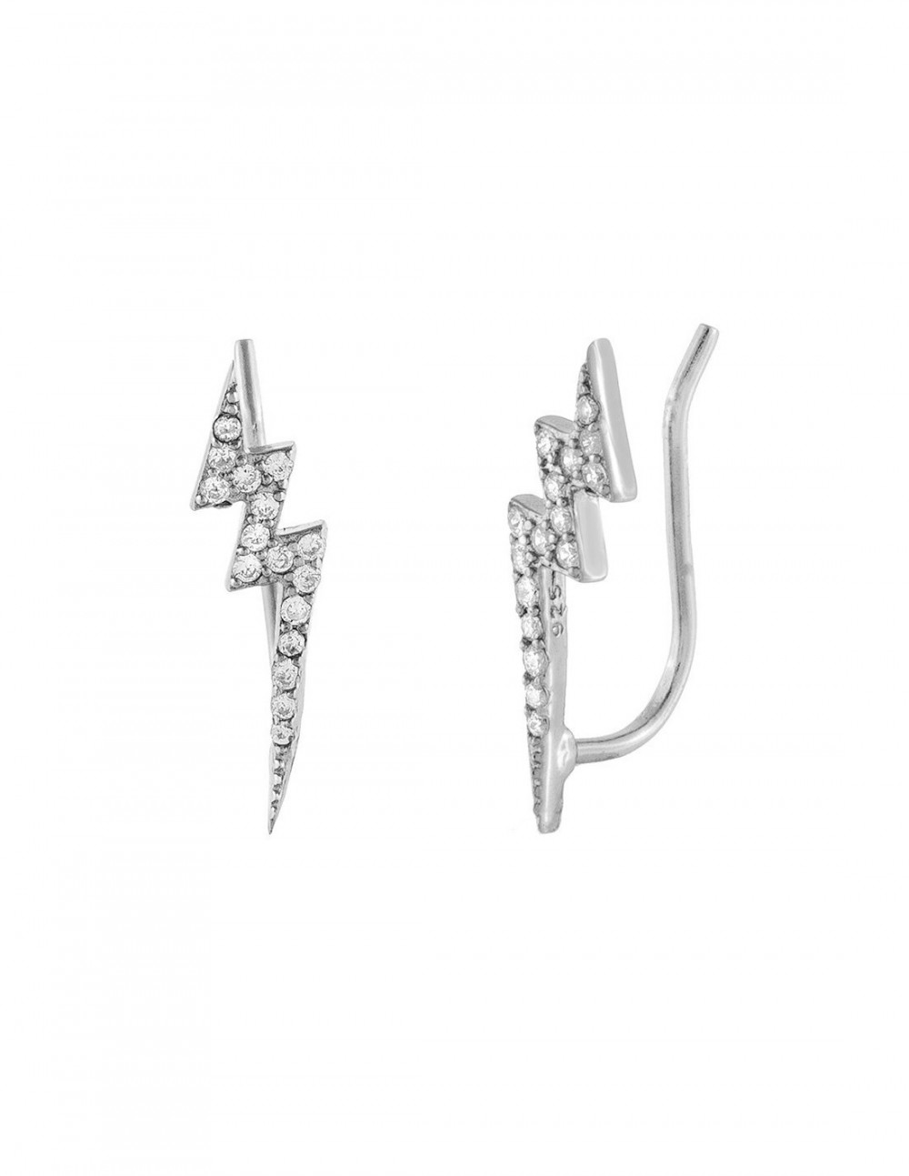 Aros de rayo de plata con...